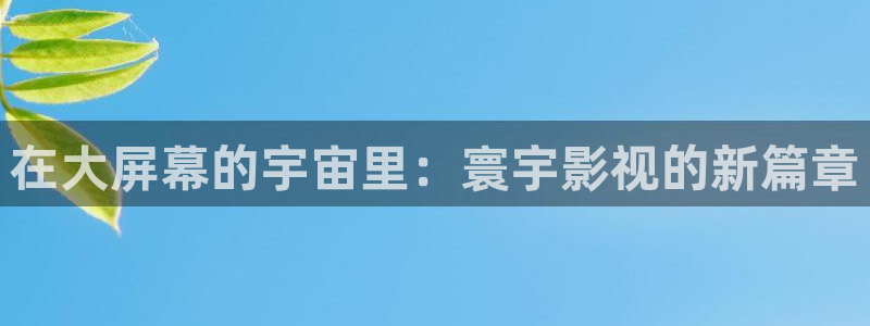 红叶影视：在大屏幕的宇宙里：寰宇影视的新篇章
